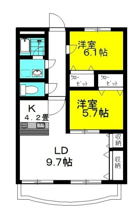 ラフォンテ・コンフォートヴィラ 2階の物件の間取図