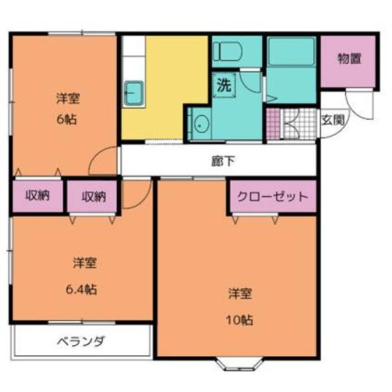 ラヴィ・アンローズ　ロッソ 1階の物件の間取図
