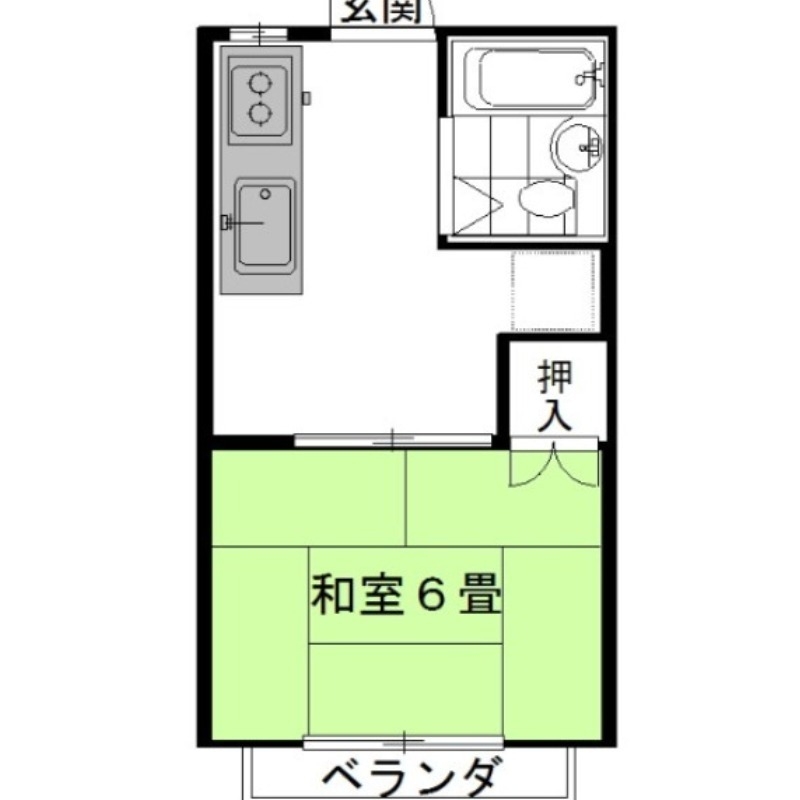 弐番館・飛龍Ｂ棟 2階の物件の間取図