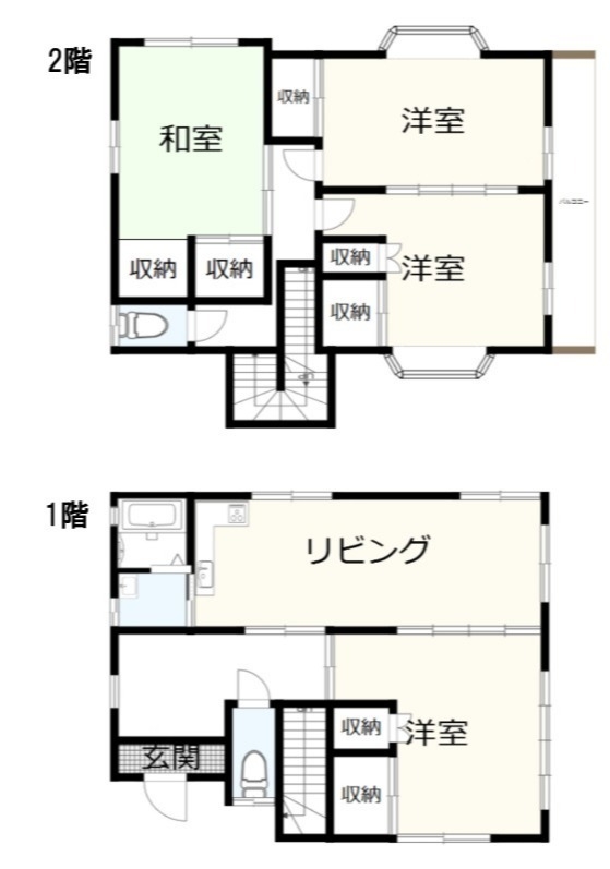 参番館・飛龍 2階の物件の間取図