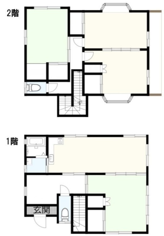 参番館・飛龍 2階の物件の間取図