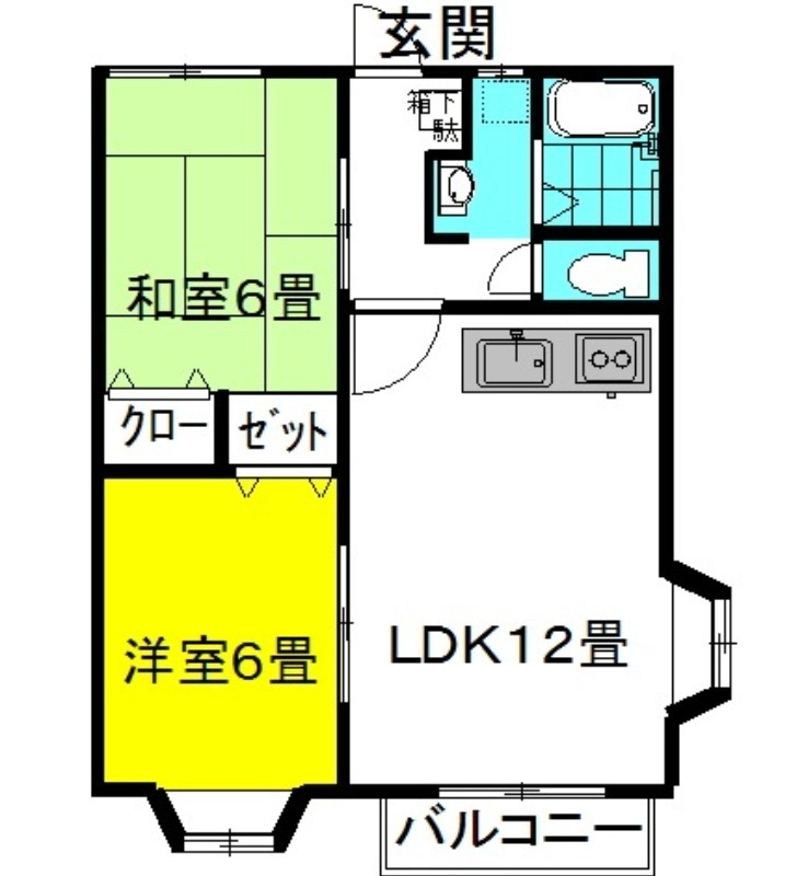 ラッキースタッグ・Jr. Pt.Ⅰ 2階の物件の間取図