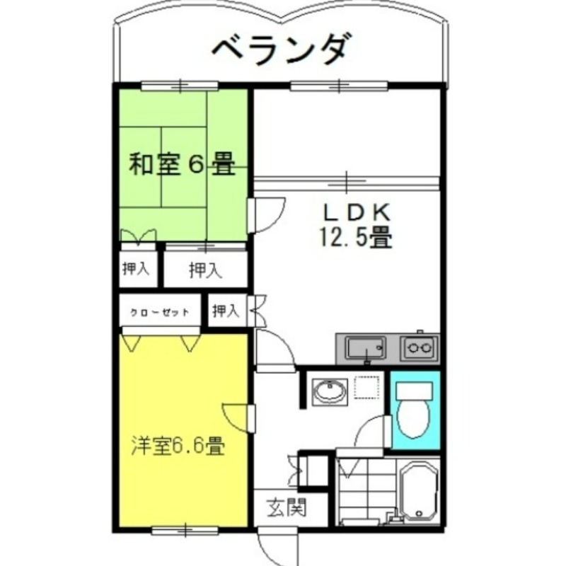 パレス・ジョワ 2階の物件の間取図