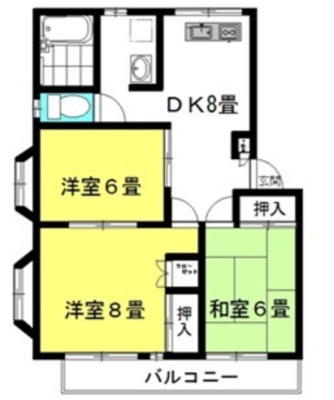 グランシャリオ　２番館 2階の物件の間取図
