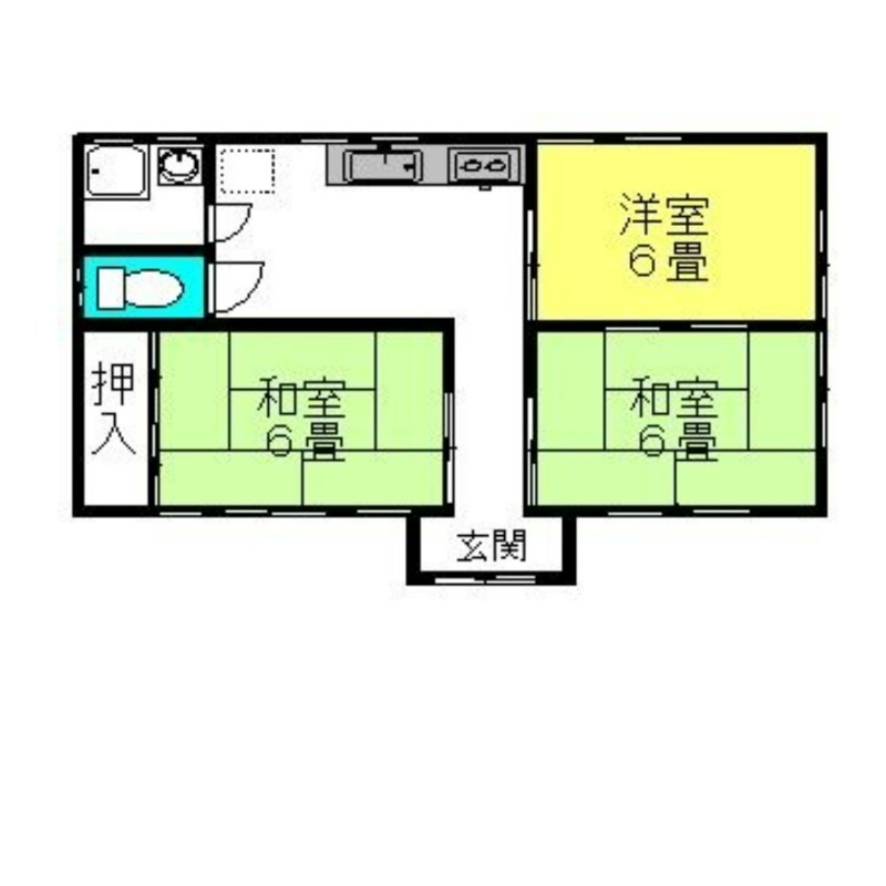 中田アパート 1階の物件の間取図