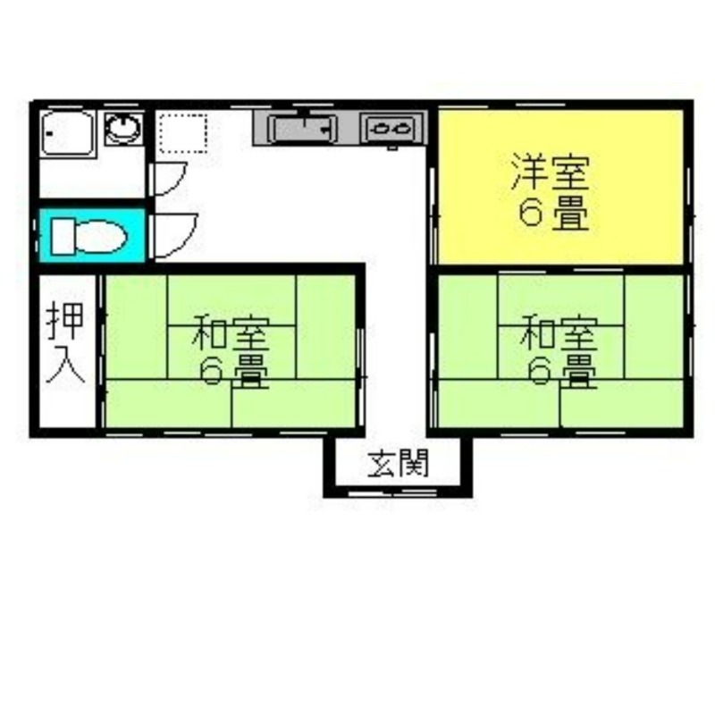 中田アパート 1階の物件の間取図