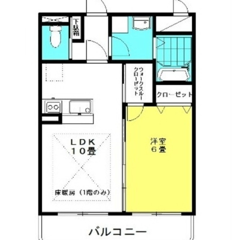 ラフェリアーナ・kisakiⅠ 1階の物件の間取図