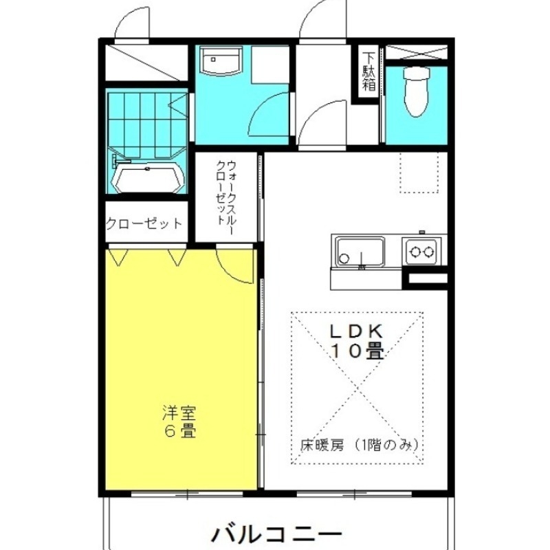ラフェリアーナ・kisakiⅡ 2階の物件の間取図