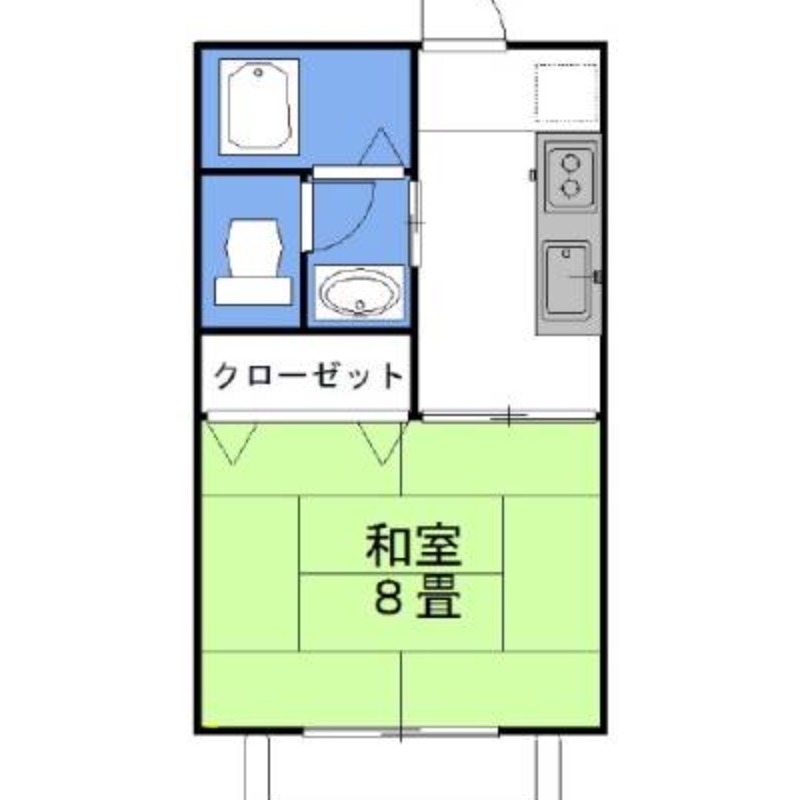 グラシアスＷｅｓｔ 2階の物件の間取図