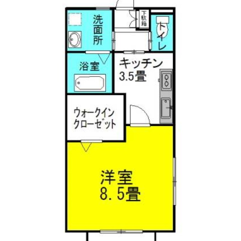 グラシアス・レオーネⅡ 1階の物件の間取図