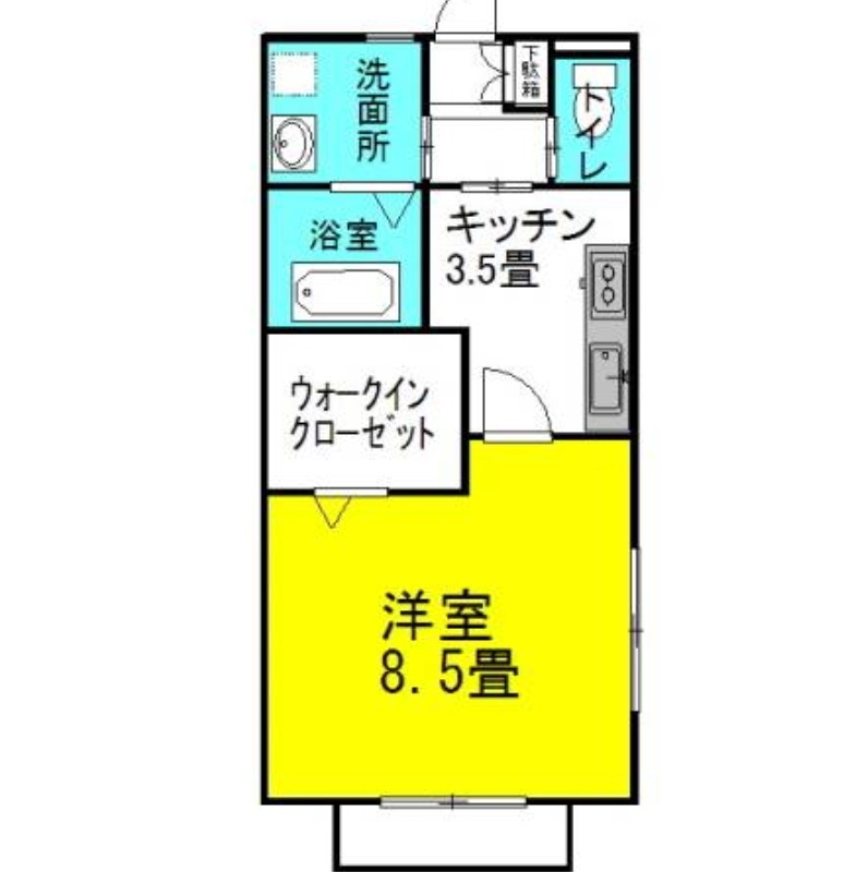 グラシアス・レオーネⅡ 1階の物件の間取図
