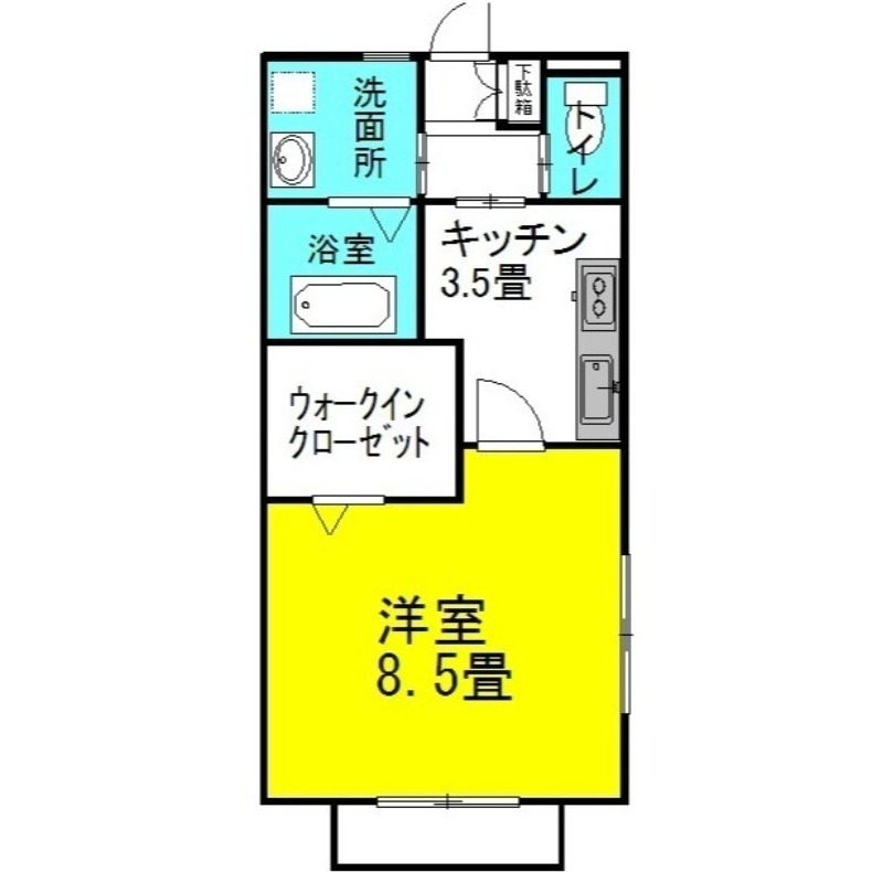 グラシアス・レオーネⅢ 1階の物件の間取図