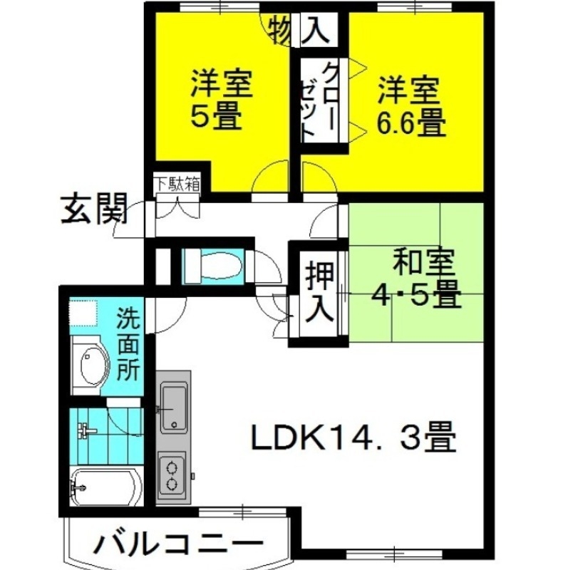 テラーサ・希 2階の物件の間取図