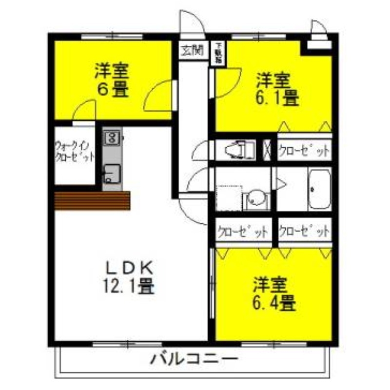 セントラル・フェスタⅣ 2階の物件の間取図