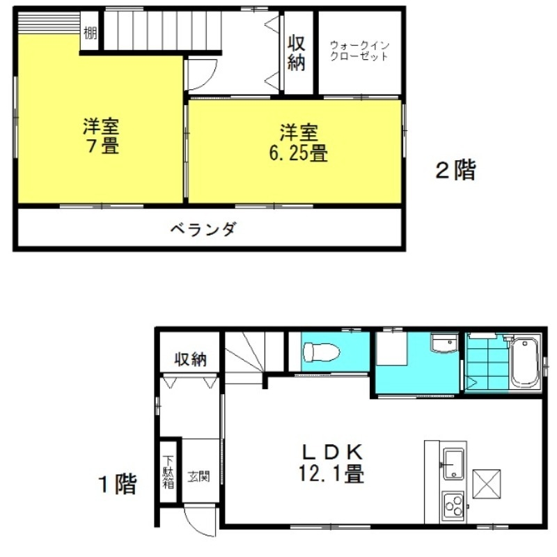 メゾン・ド・コラッジオ 2階の物件の間取図