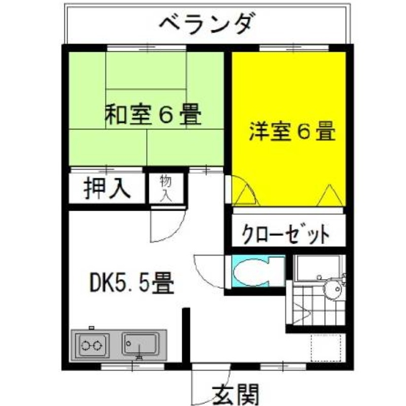 壱番館・飛龍 2階の物件の間取図
