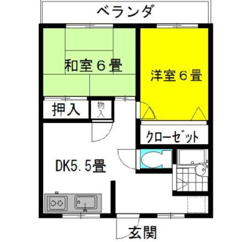壱番館・飛龍 2階の物件の間取図