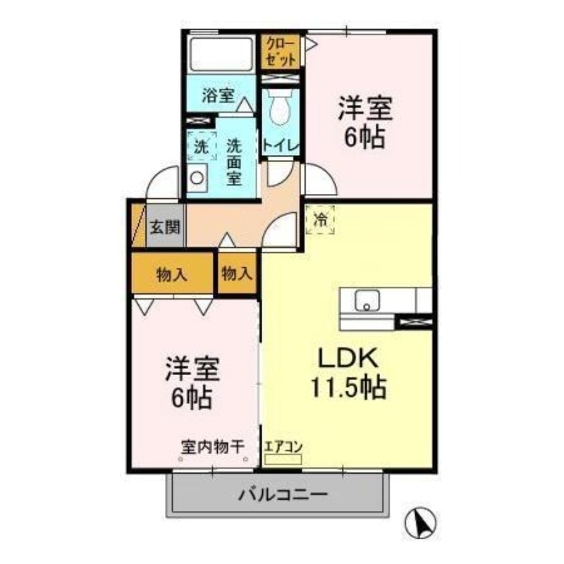 カプチーノ　G 2階の物件の間取図