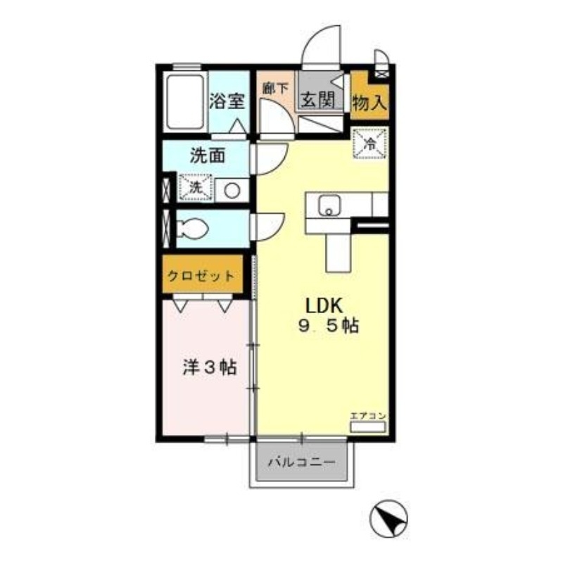シャルムプランタン 2階の物件の間取図