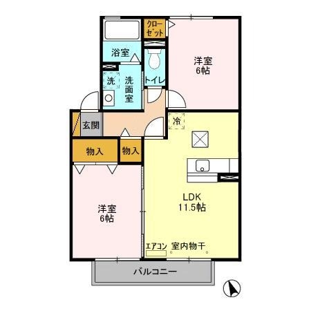 カプチーノ　G 1階の物件の間取図