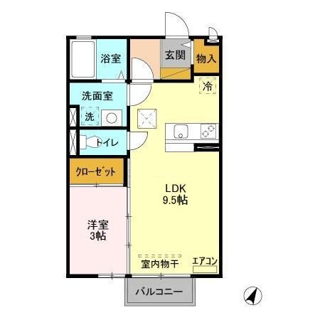 ポートスクエア A 1階の物件の間取図