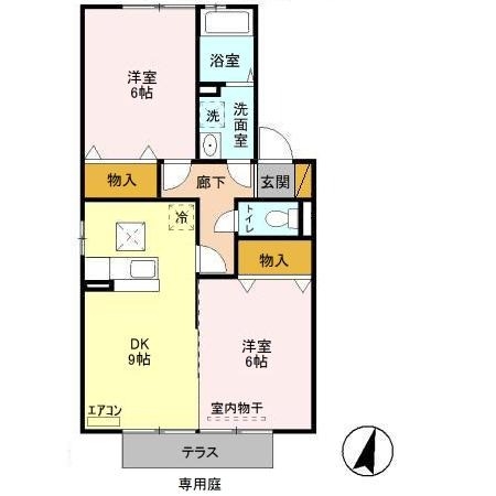 ロイヤルスクエア　Ｃ 1階の物件の間取図