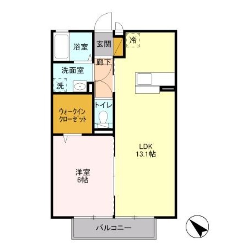アースウィン　A 2階の物件の間取図
