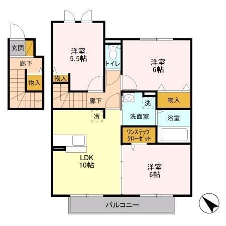 アースウィン　B 2階の物件の間取図