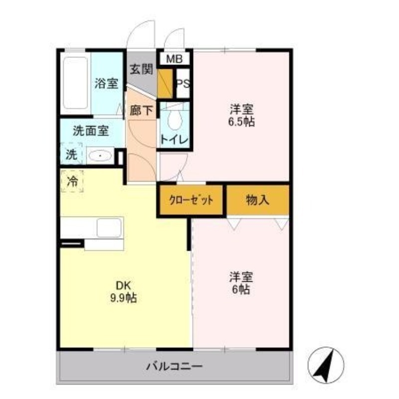 レジデンス・ＦＵＪＩ 2階の物件の間取図