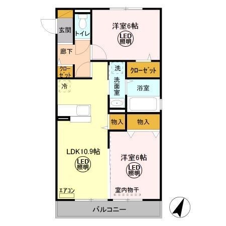 レジデンス・ＦＵＪＩ 3階の物件の間取図
