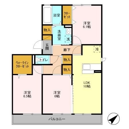 グランドール　ソシア 3階の物件の間取図