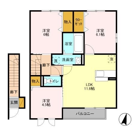 ロイヤルスクエア　Ｆ 2階の物件の間取図
