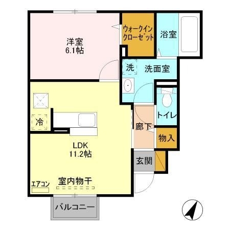 グラマードマレⅥ 1階の物件の間取図