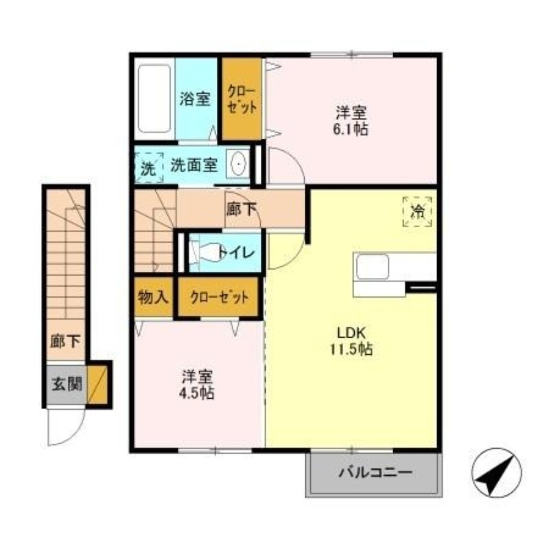 ル・ボア 2階の物件の間取図