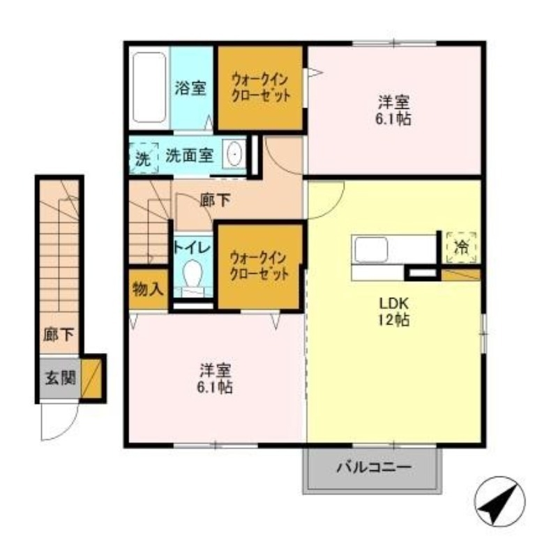 ル・ボア 2階の物件の間取図