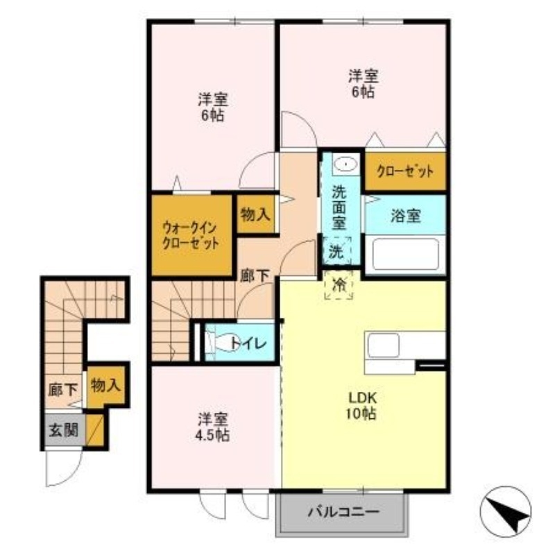 プリマベーラ A 2階の物件の間取図