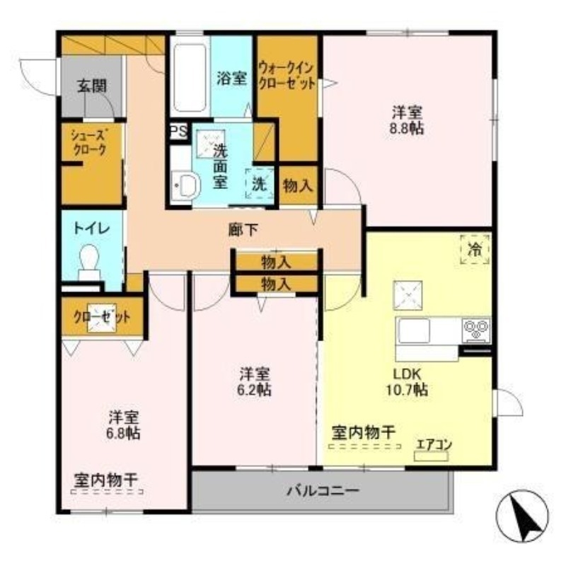 ラ ルーチェ　A 1階の物件の間取図