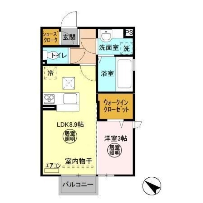 ラ・トゥール　二番館 1階の物件の間取図