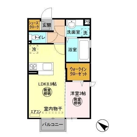 ラ・トゥール　二番館 2階の物件の間取図