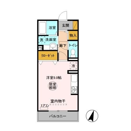 ルミウス　B 2階の物件の間取図