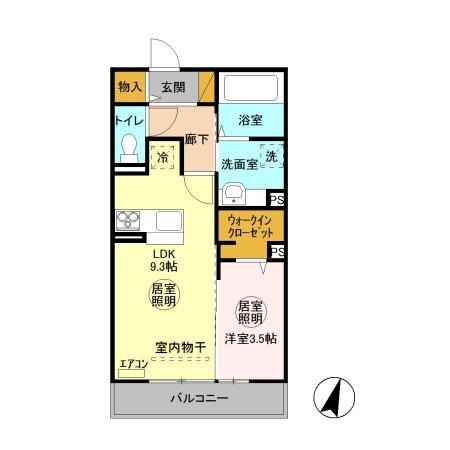 ルミウス　B 2階の物件の間取図