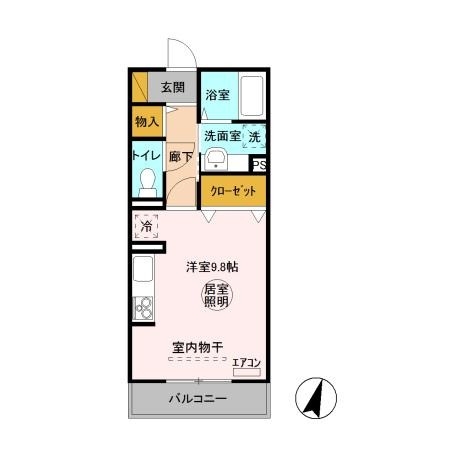 ルミウス　B 2階の物件の間取図