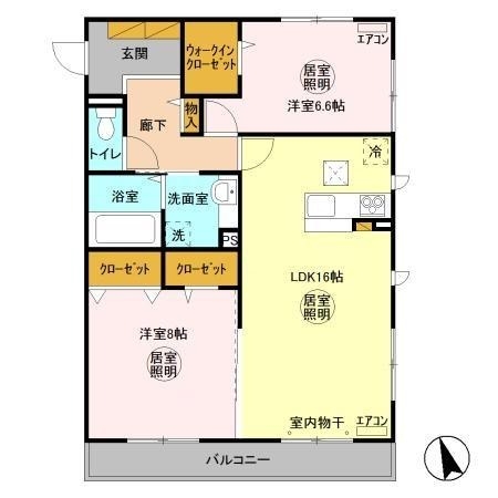 Casa(カーサ) EXE A(エグゼエー) 1階の物件の間取図