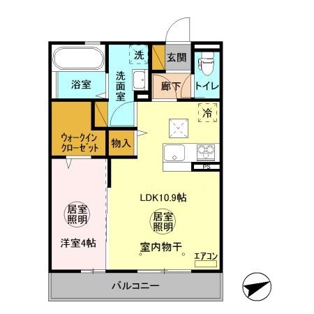 レフィナード 1階の物件の間取図
