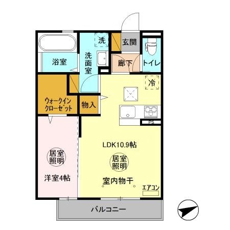 レフィナード 1階の物件の間取図