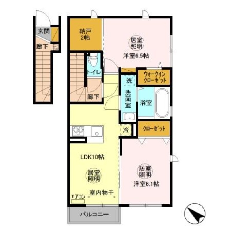 未来 愛 2階の物件の間取図