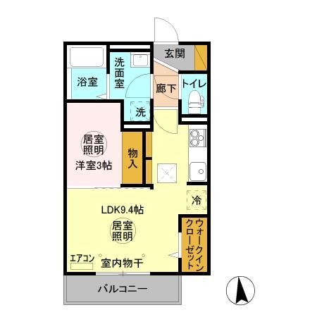 フォレストメゾン堀割 1階の物件の間取図