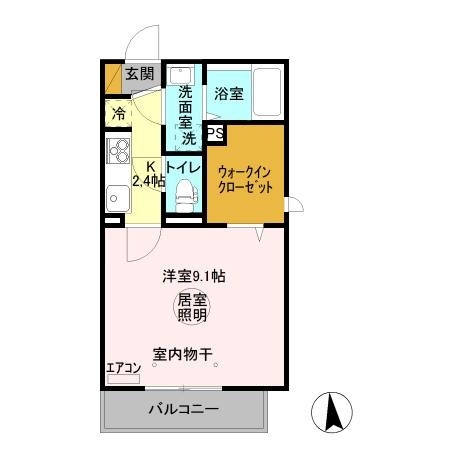 フォレストメゾン堀割 2階の物件の間取図