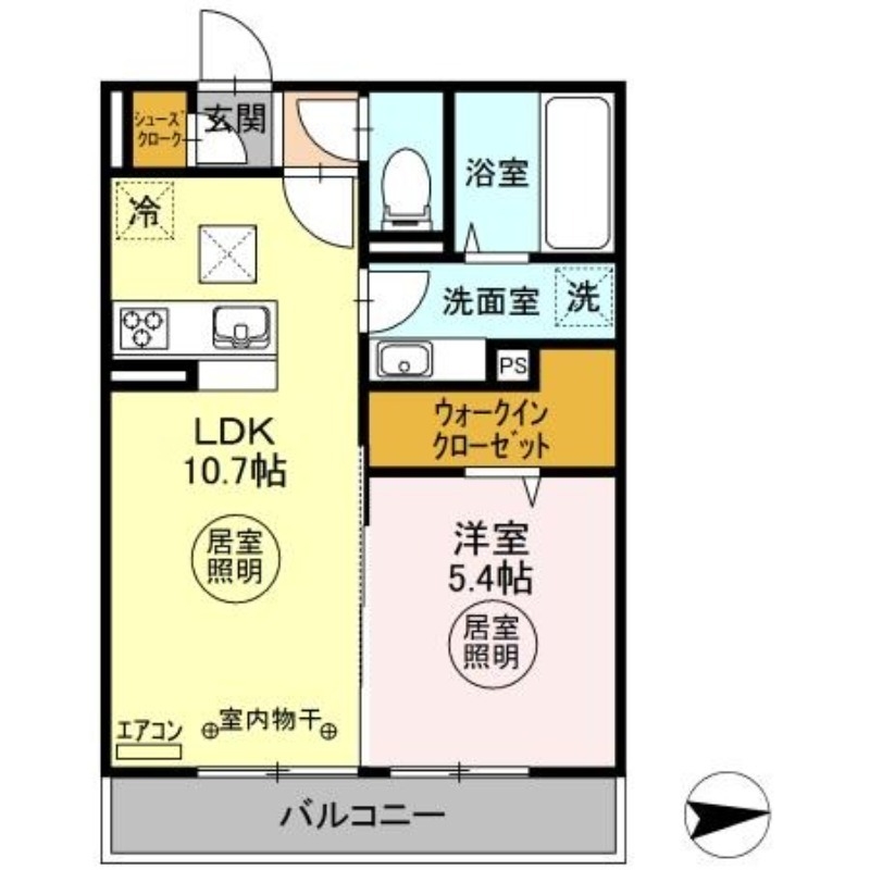 セレーノ 1階の物件の間取図