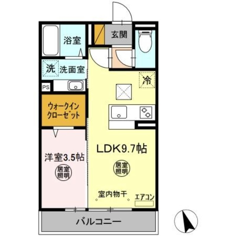 コンフォートⅢ A 1階の物件の間取図